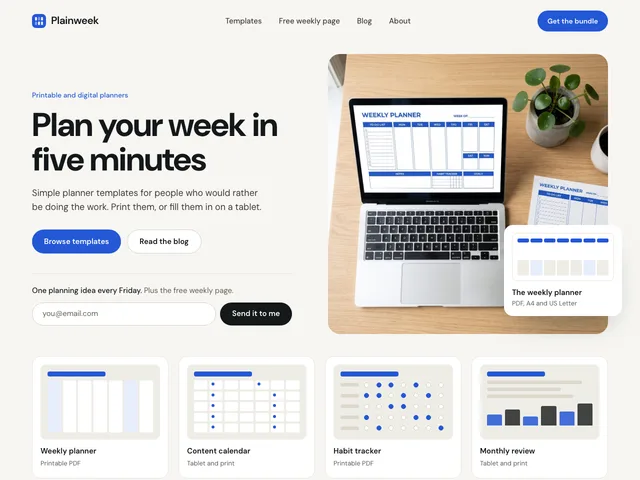 Example creator website