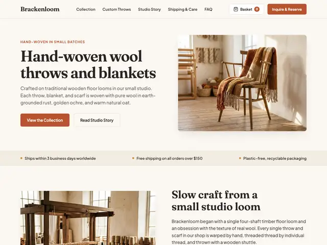 Example online shop website